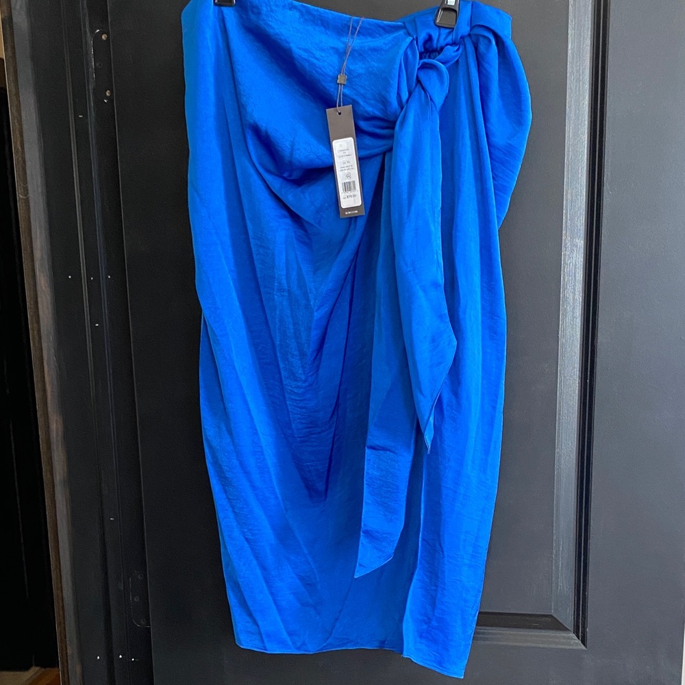 BCBG Vibrant Blue Asymmetrical Skirt            P271@SS